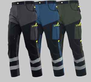 Pantalons de travail brodés respirants de haute qualité sur mesure, légers, taille mi-haute, 100% coton, style streetwear pour la vente en ligne - Product Image 1