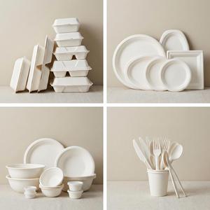 <span class=keywords><strong>3</strong></span> Kompartemen Piring Sekali Pakai dari Ampas Tebu dengan Tutup, Biodegradable, Komposabel, Bebas PFAS, Bebas BPA, Dapat Digunakan di Microwave, Kotak Makanan untuk dibawa pulang - Product Image 3