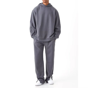 2025 Original Logo Cotton Tech Fleece hombres chándal 2 uds Material grueso hombres sudadera y pantalones de chándal para otoño transpirable - Product Image 1