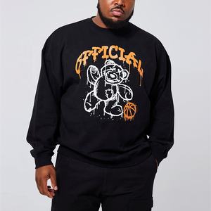 Sudadera con capucha de algodón pesado personalizada para hombre, sudadera de invierno de talla grande con logotipo bordado de diamantes de imitación estilo lavado ácido Vintage - Product Image 6