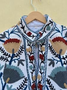 Handmade Suzani Bohemian Floral Winter <b>Jacket</b> Soft Cotton Embroidery Women's Outerwear Gift - Product Image 3