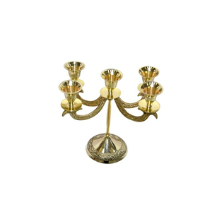 Fantaisie Design Table Décor Candélabre Vintage Métal Laiton Menorah Bougeoir Pour La Décoration Intérieure Bougie Brin À Prix Abordable - Product Image 6