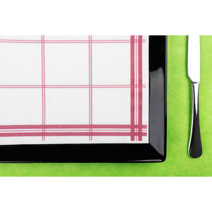 Serviettes imprimées Lyon bordeaux 48x48cm, tissu doux et absorbant, B2B - Product Image 2