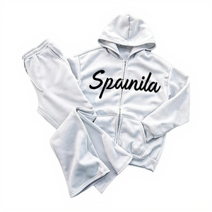 High Quality Heavyweight Customized Printed Casual Men's Tracksuits Plus Size Embroidery <b>Autumn</b> 100% Cotton with high quality - Product Image 3