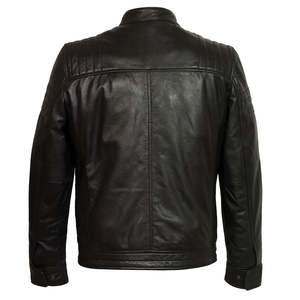 2025แจ็คเก็ตหนังแท้ผู้ชายสำหรับฤดูหนาว, เสื้อแจ็คเก็ตระบายอากาศได้ดีกันลมแห้งเร็วโลโก้ด้านหน้าสีพื้น - Product Image 3