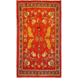Alfombra persa Hamedan única de su tipo, 4'10 x 2'7 - Product Image 1