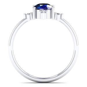 Anillo Solitario de Zafiro Azul de Corte Ovalado de 1.25 Quilates en Oro Sólido de 14 Quilates, Precio al por Mayor de REYES, Certificado GRA, Joyería Fina de Moissanita - Product Image 4