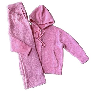 OEM Wholesale Custom Logo Straight <b>Leg</b> Baggy Sweatpants and Hoodie Set Lightweight Oversized Tracksuit Winter 100% Cotton - Product Image 5