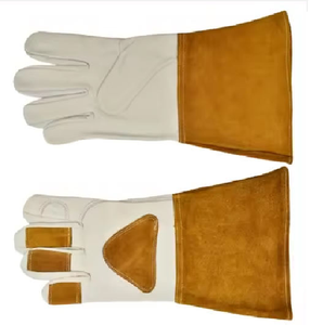 Gants de soudage Tig vendre des gants de travail cuir de vachette de haute qualité résistant à la chaleur protection peau de chèvre argon sécurité - Product Image 4