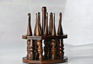 Juego de Agujas de Ganchillo de Madera de Sheesham Decor N Utility Craft, 13 Unidades, Color Marrón Natural, Hechas a Mano, Ergonómicas, Soporte para Tejer y Hacer Ganchillo, 6x4 - Product Image 2