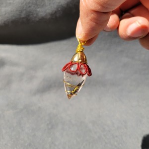 เครื่องประดับแฟชั่นทรงรีทรงรีสลักลายนูนทรงรีจี้พื้นบ้านทำจากหินควอตซ์ธรรมชาติที่ชัดเจน - Product Image 2