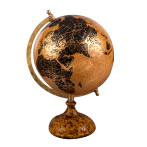 Llamativo globo decorativo en metal de estilo antiguo para decoración de estudio de habitaciones vintage o elegante Ajuste de oficina ejecutiva - Product Image 2