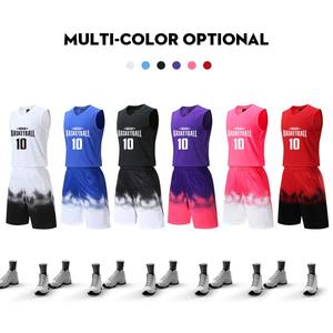 Vente en gros de vêtements de sport de basket-ball grande taille pour hommes uniformes sublimés par BSCI techniques d'impression de broderie maillots en polyester shorts - Product Image 1
