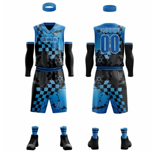 Vente en gros d'uniformes de basket-ball personnalisés pour hommes shorts d'été respirants sublimation vêtements de basket-ball grande taille - Product Image 1