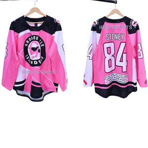 Ensemble de chaussettes et de maillot de hockey sur glace personnalisé, sublimation frontale, respirant, 100% polyester, unisexe adulte, fabricant OEM IRSA SPORTS - Product Image 2