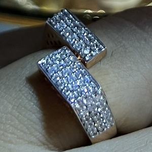 Bague élégante en diamant véritable pour homme 14K/18K en or massif fait à la main bijoux fins marié et cadeau d'anniversaire - Product Image 2