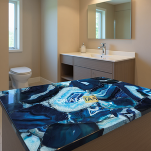 Plans de travail personnalisés pour cuisines et salles de bain en granit, comptoirs en pierre naturelle préfabriqués découpés sur mesure - Carrara Calacata pour projets hôteliers - Product Image 3