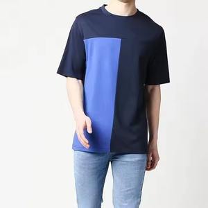 T-shirts à manches courtes surdimensionnés pour hommes de haute qualité, respirants, anti-froissement, en coton biologique écologique, tissu tricoté décontracté - Product Image 3