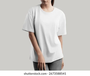 เสื้อคอกลมผ้าฝ้ายสวมใส่สบายๆ - Product Image 1