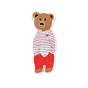 Parche Bordado Personalizado de Oso de Peluche 3D para Coser en Camisas a Rayas, Diseño para Decoración de Ropa de Lona, Telas y Sombreros - Product Image 5