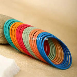 Brazaletes de Terciopelo de Diseño Multicolor, Brazaletes Tradicionales de Seda para Fiestas, Hermosos Brazaletes para Mujeres y Niñas para Uso Diario - Product Image 2