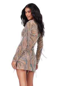 Custom Women's Luxury Mini Dress <b>Sexy</b> Straight Silhouette Bodycon Design for Summer Club Party Night <b>Outfits</b> - Product Image 3