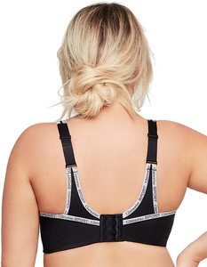 Soutien-gorge de sport Dusty Twist pour femme, maintien élevé, sans coutures, respirant, 100 % polyester, avec dentelle, bretelles réglables, pour la course, la gym et le yoga - Product Image 3