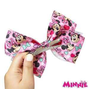 MUESTRA PARA VENTA AL POR MENOR H.E.R. Accesorios: Lazo para el pelo individual Junior Minnie para niñas, un gran lazo estampado con tu personaje favorito - Product Image 1