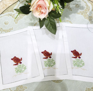 ผ้าเช็ดปากค็อกเทลลายเต่าแบบปัก6x9 "สำหรับบาร์บ้าน - Product Image 2