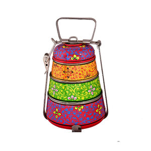 School Tiffin With Shiny Polish SS Steel Lunch <b>Box</b> Handle for Wholesale Decorative Food <b>Storage</b> <b>Box</b> - Product Image 2