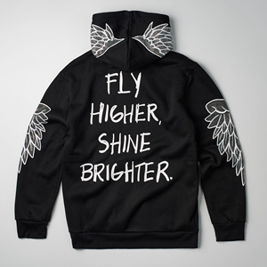 Sudadera con Capucha Térmica para Hombre, de Alta Calidad, Personalizada, Moderna, con Pedrería Negra, Bordado 3D, 100% Algodón - Product Image 2