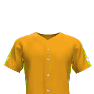 Conjunto de Uniforme de Béisbol Unisex Ronpex International, Jersey Amarillo con Cuello en V y Manga Corta, Pantalones con Rayas, Transpirable y que Absorbe la Humedad - Product Image 5
