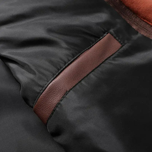 Veste en cuir PU pour hommes, printemps et automne, nouveau style décontracté avec poche de motard, veste de moto - Product Image 5
