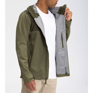 Chaqueta Cortavientos OEM para Hombre, Chaqueta con Capucha de Nailon para Correr, Chaqueta Impermeable con Bloques de Color Personalizada para Exteriores - Product Image 5