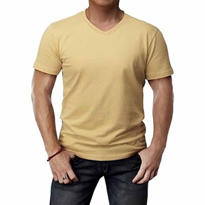 Solid Color Casual Simple t shirt Half Sleeves <b>Mens</b> V-neck casual wear top trending <b>mens</b> T Shirt uploaded by <b>Dress</b> Sports - Product Image 1
