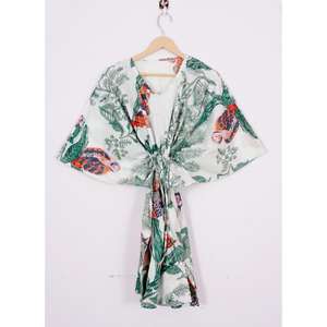 เดรสคาฟตันแขนสั้นทรงหลวมพิมพ์ลายชุดแม็กซี่เดรสคาฟตันสำหรับผู้หญิงเดรสลำลองขนาดใหญ่พิเศษสำหรับผู้หญิงเดรสฤดูร้อน - Product Image 1