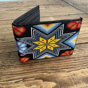 Monedero de cuero con cuentas unisex con bordado a mano Cierre de cubierta larga de estilo mexicano único-Fabricante directo al por mayor - Product Image 4