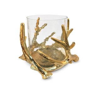 Silver Metal <b>Hurricane</b> <b>Candle</b> Holder-Heat Resistant & Eco-Friendly Handmade Wedding Home Decor 23H X 16 Dia cm Customized Logo - Product Image 3