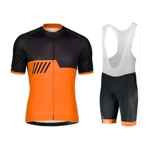 최신 패션 사이클링 의류 디자인 자전거 자전거 착용 저지 및 턱받이 유니폼 세트 남성용