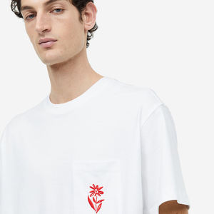 Lire couleur unie hommes T-Shirt nouveau Design en gros mode hommes T-Shirt haute rue porter hommes T-Shirt - Product Image 5