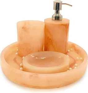 ชุดห้องน้ำเรซิ่นสไตล์แฟนซีพร้อมจานสบู่วัสดุไม้ไผ่พรีเมี่ยมสำหรับห้องน้ำที่ทันสมัยอุปกรณ์ตกแต่งบ้าน - Product Image 2