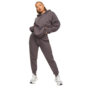 Sweat-shirt femme hivers à la mode hiver utilisation sweat à capuche Polyester Anti bactérien Anti-rétrécissement chaud sweat à capuche ensemble pour la gymnastique d'hiver - Product Image 6