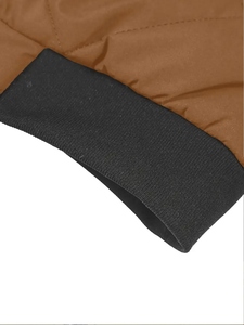 Veste matelassée décontractée OEM pour hommes, manteau chaud d'hiver en tissu de toile de haute qualité personnalisé, style High Street - Product Image 5