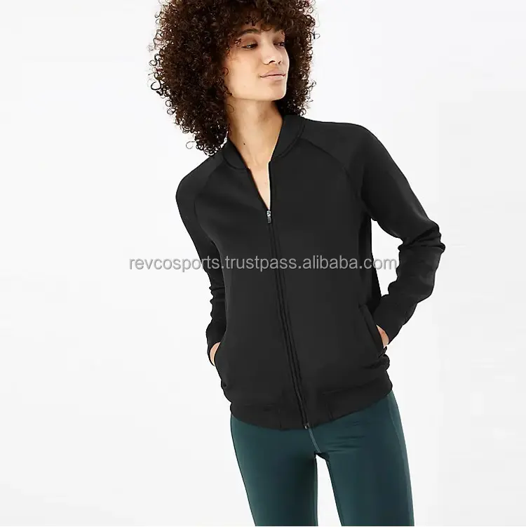 Autumn Fashion Street Design women Hoodies sweatshirts full zip up Regular Fit Breathable Sports Gym Bomber Jacket for Women