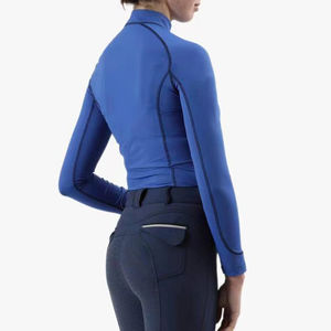 Capa Base ecuestre deportiva personalizable de secado rápido para mujer, práctica de entrenamiento de equitación, camisa de capa Base ecuestre barata - Product Image 4