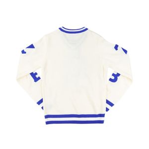 Pull de sororité en vrac Zeta Phi Beta ivoire pull en tricot à col en V en gros personnalisé vêtements grecs collégiaux 30% laine 70% acrylique - Product Image 2