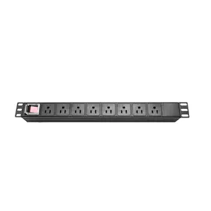 ETL Certificate USA type PDU 8 Ways 15A sockets for 19" server cabinet power distribution unit PDU