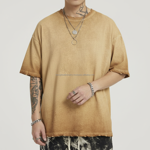 Camisas de esmoquin para hombre con hombros caídos, ajuste holgado, 100% algodón satinado, tejido de punto, estilo casual de verano, transpirable, ecológico, de secado rápido - Product Image 3