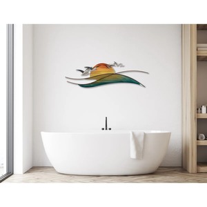 Sculpture murale en métal de haute qualité Design abstrait moderne de haute qualité pour salon chambre bureau - Product Image 5