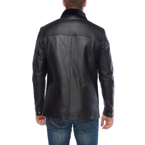 Hot Selling Product Best Winter <b>Men's</b> <b>Slim</b> <b>Fit</b> Leather <b>Jackets</b> Customized Design & Logo Full Zipper <b>Men</b> Leather <b>Jacket</b> OEM - Product Image 3